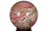 Polished Rhodochrosite Sphere - Argentina #209156-1